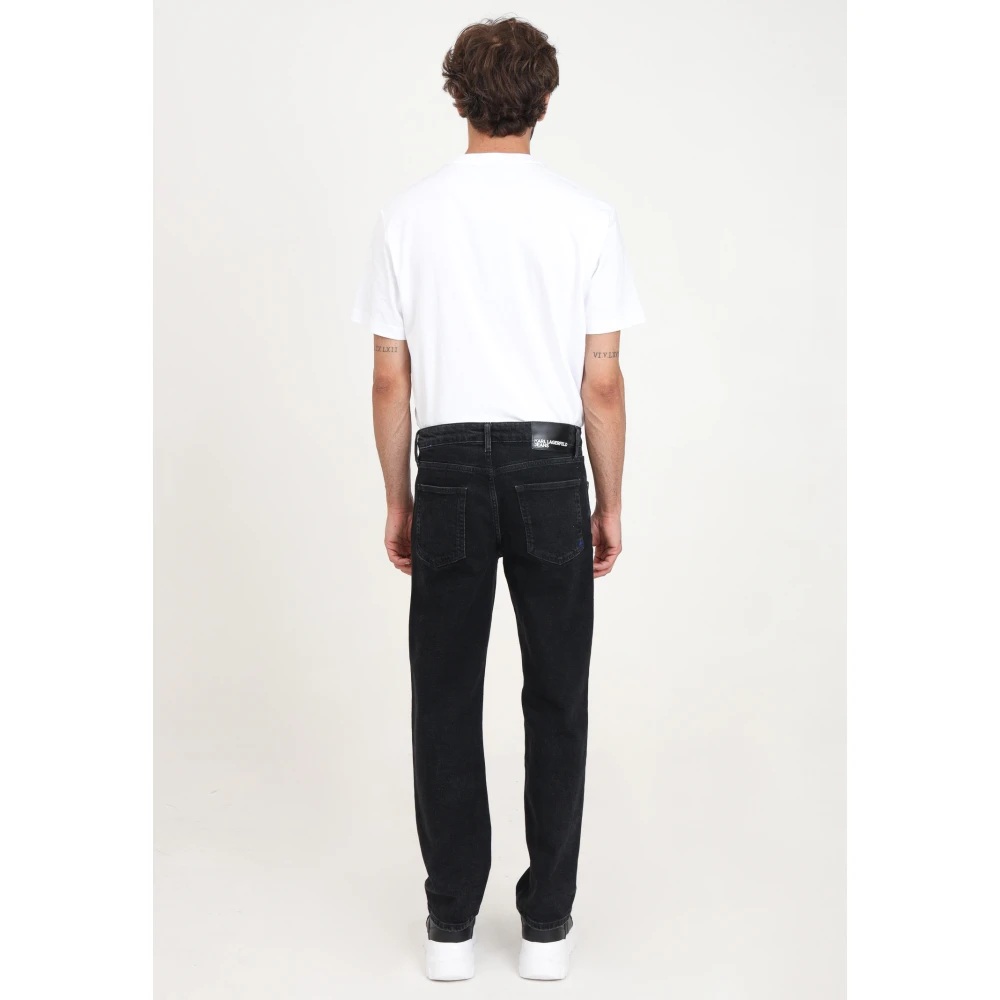 Karl Lagerfeld Zwarte Straight Fit Jeans Black Heren