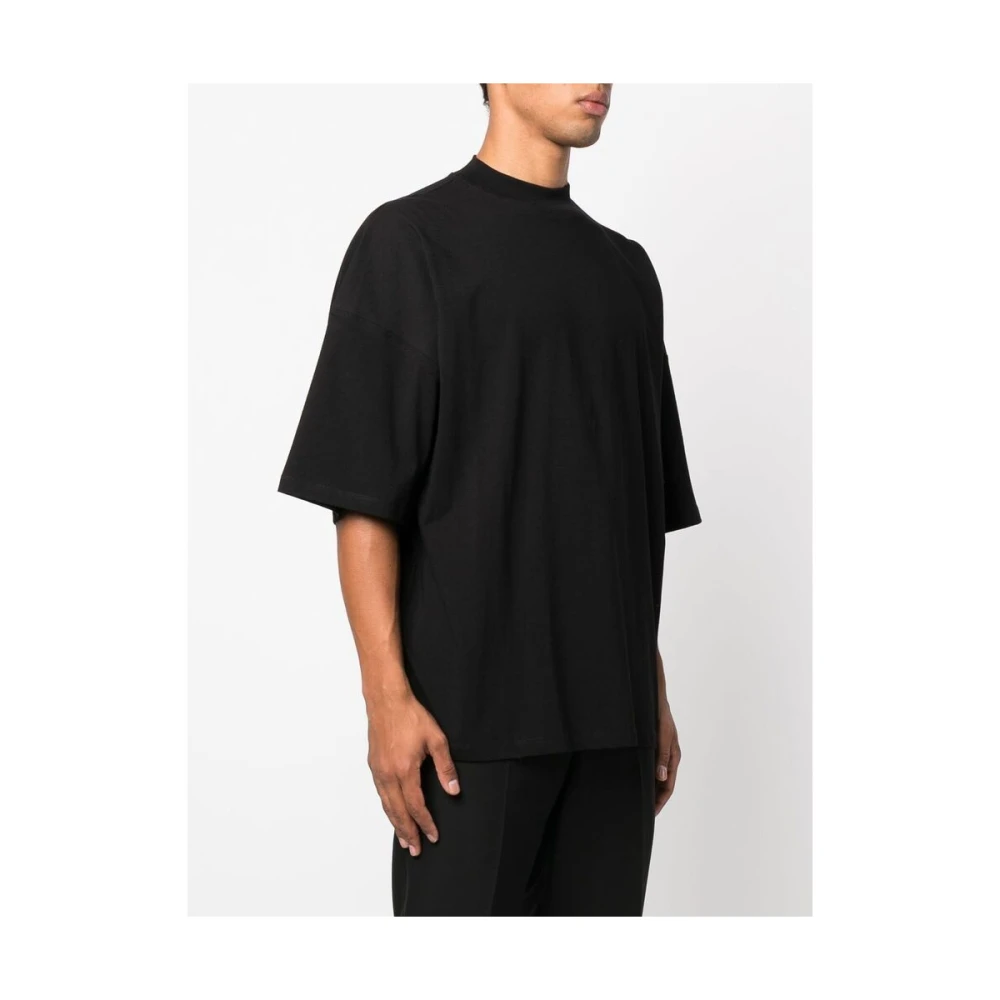 Jil Sander Zwart Katoen Ronde Hals T-shirt Black Heren