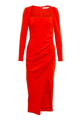 red-crepe-midi-dress