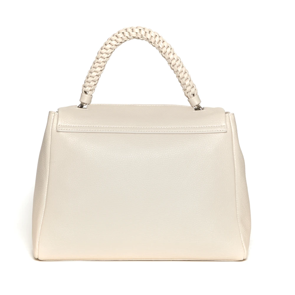 Orciani Witte Leren Schoudertas Sveva Beige Dames
