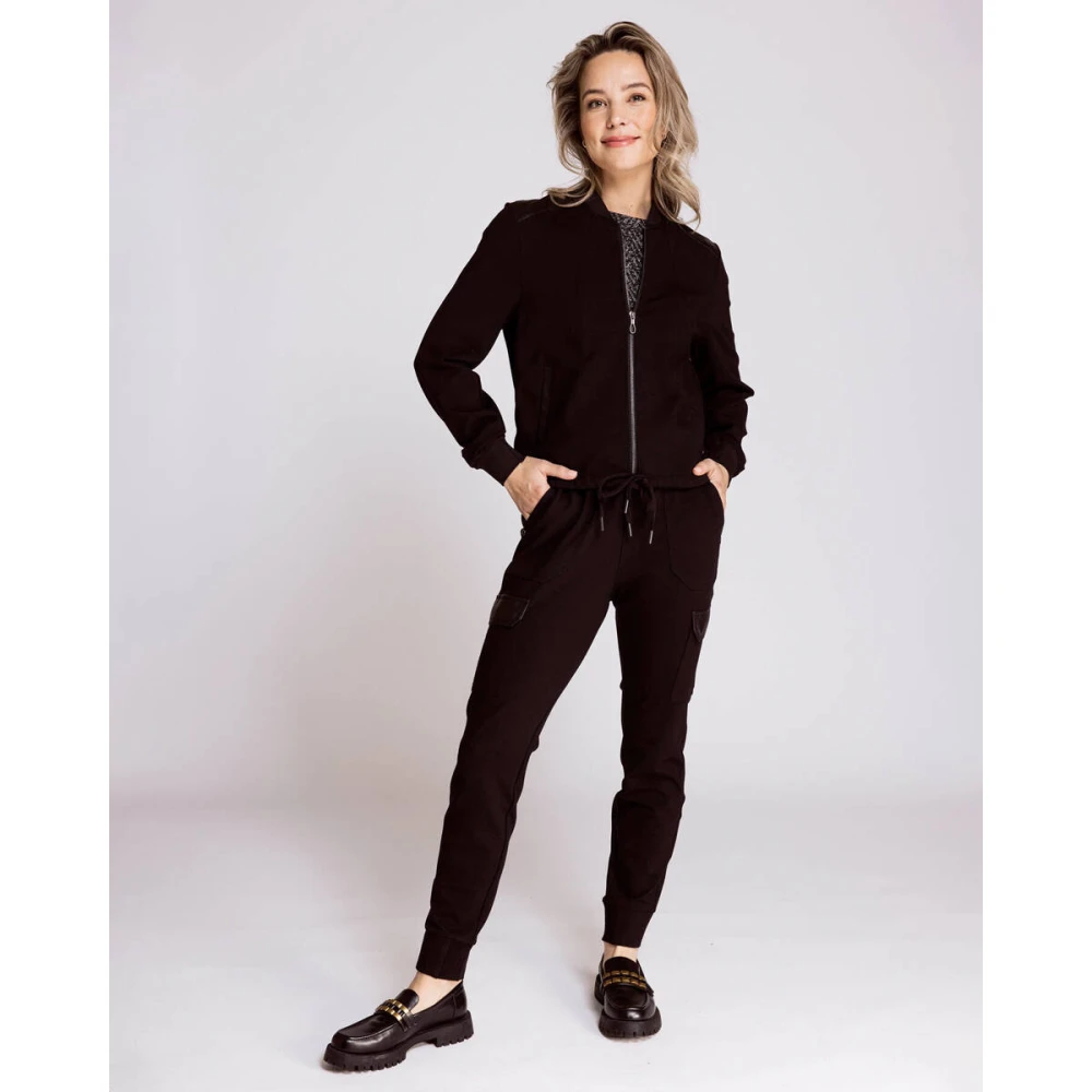 Zhrill Stijlvolle Jas met Zhdals Ontwerp Black Dames