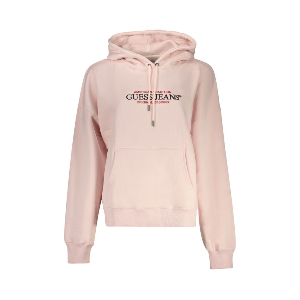 Roze Katoenen Dames Hoodie Guess Dames Miinto