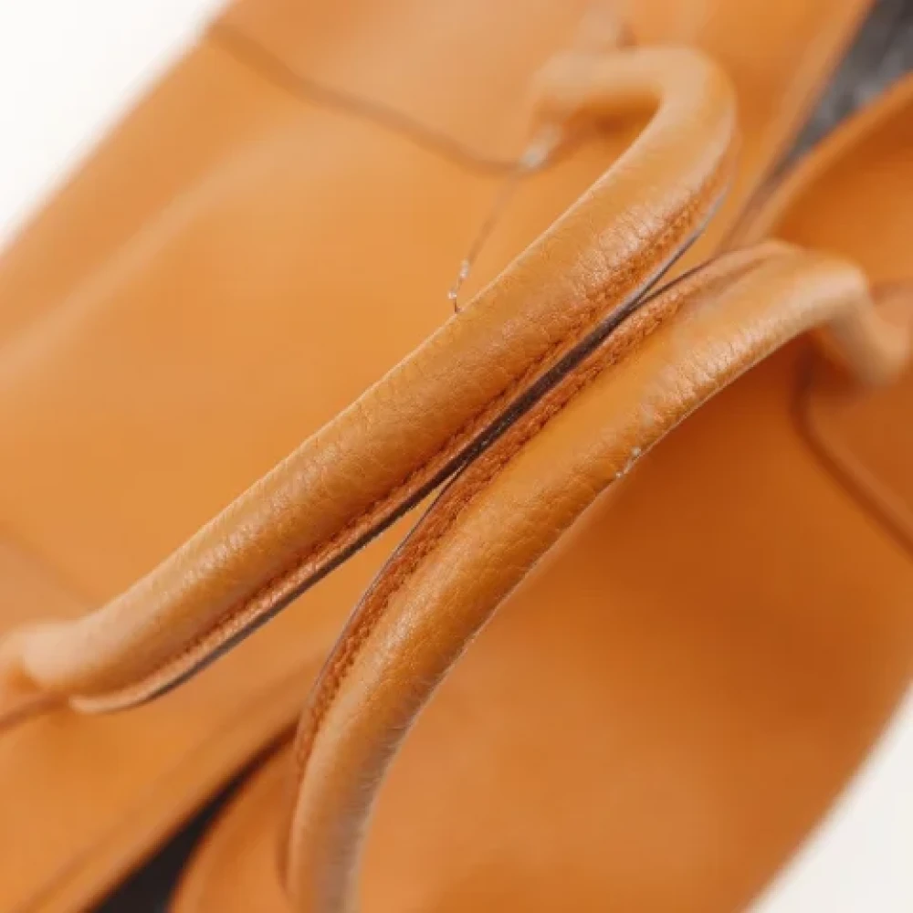 Hermès Vintage Pre-owned Leather handbags Orange Dames
