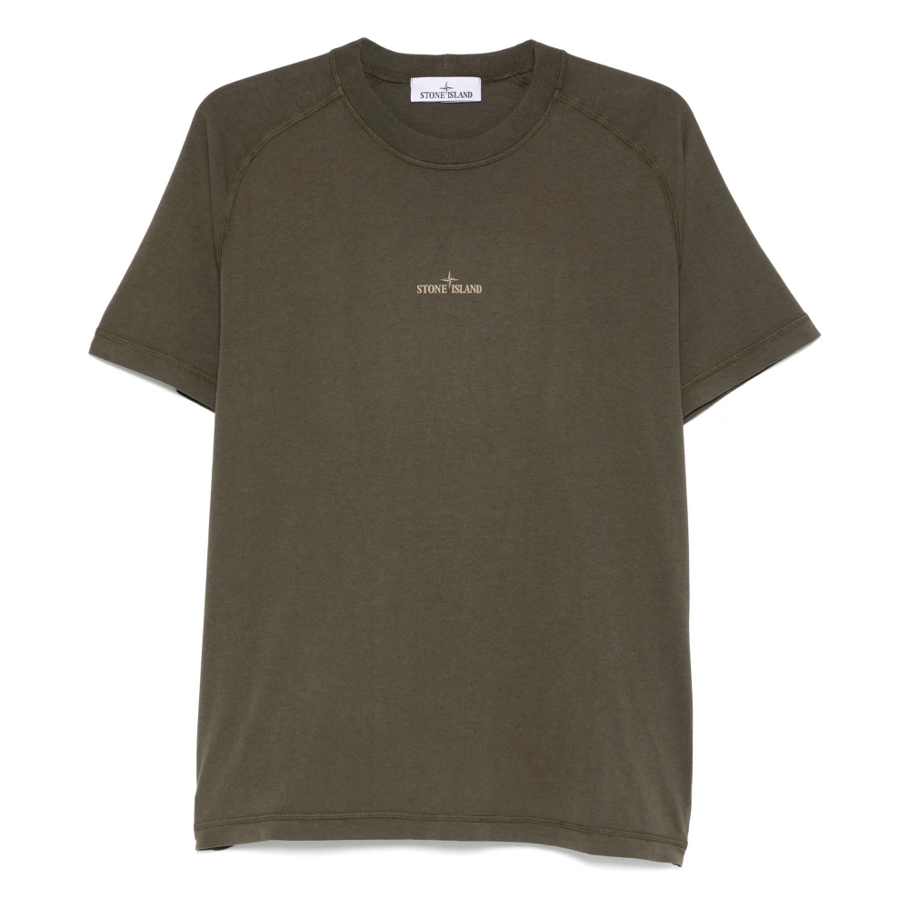 Stone Island Casual Katoenen T-shirt Green Heren