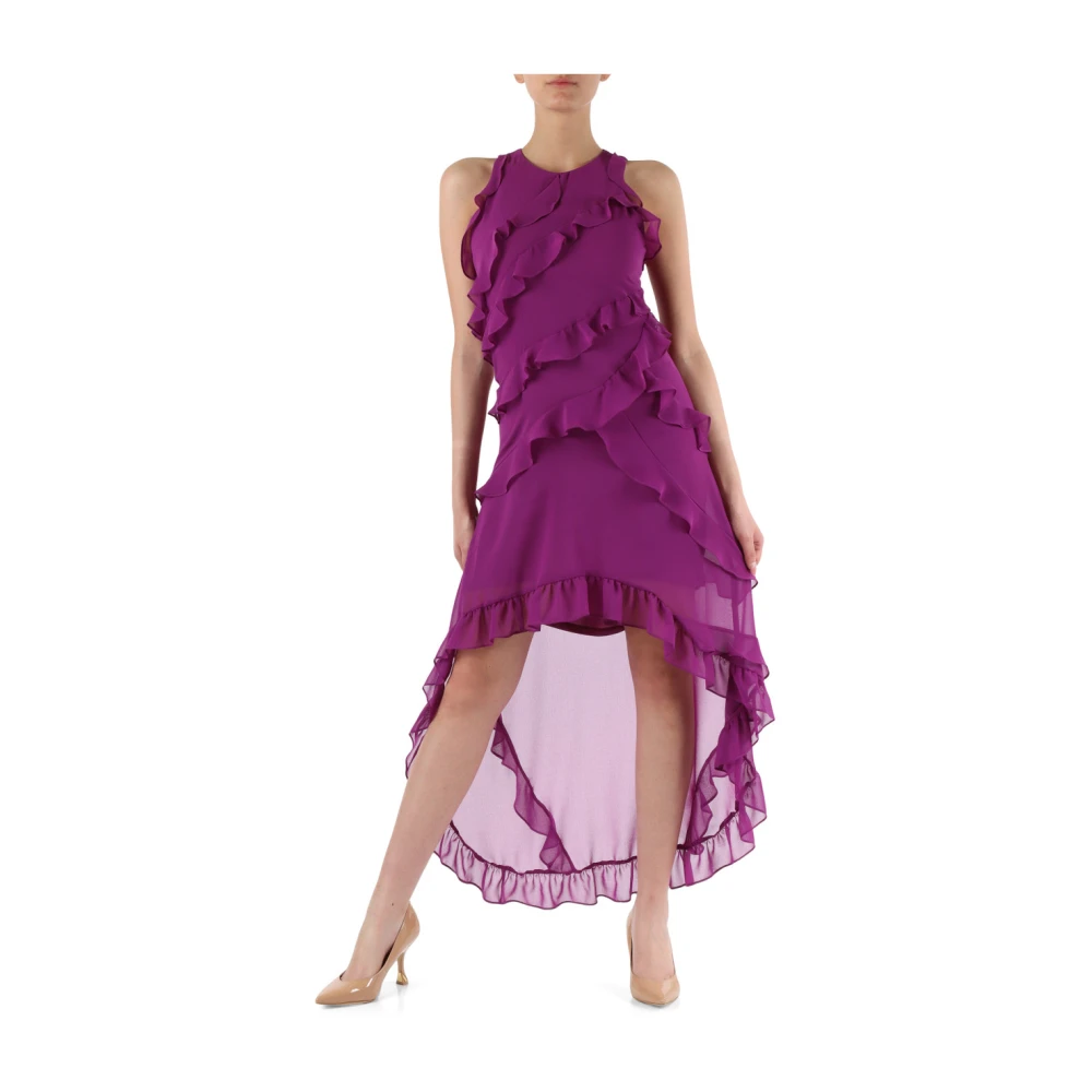 Emme DI Marella Asymmetrische ruches jurk Purple Dames
