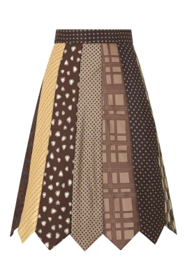 Patchwork Midi Skirt