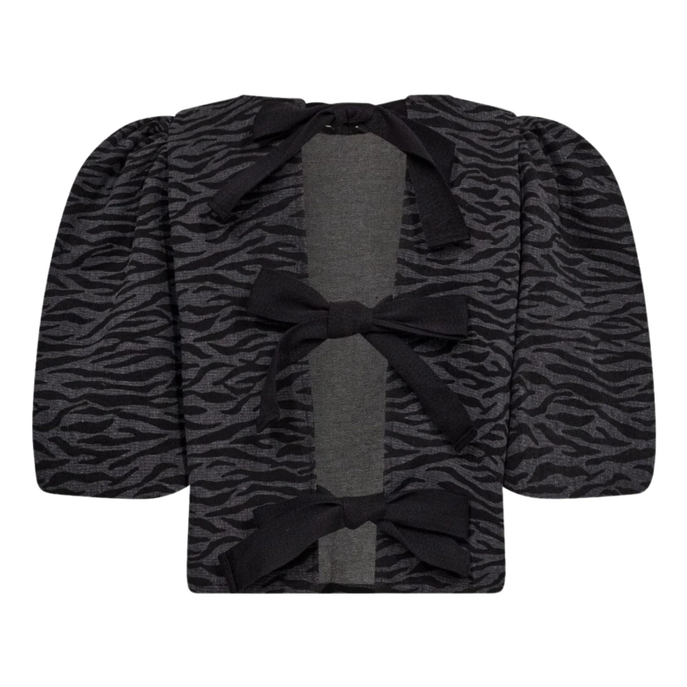 Co'Couture ZebraCC Zebra Blouse Zwart Black Dames