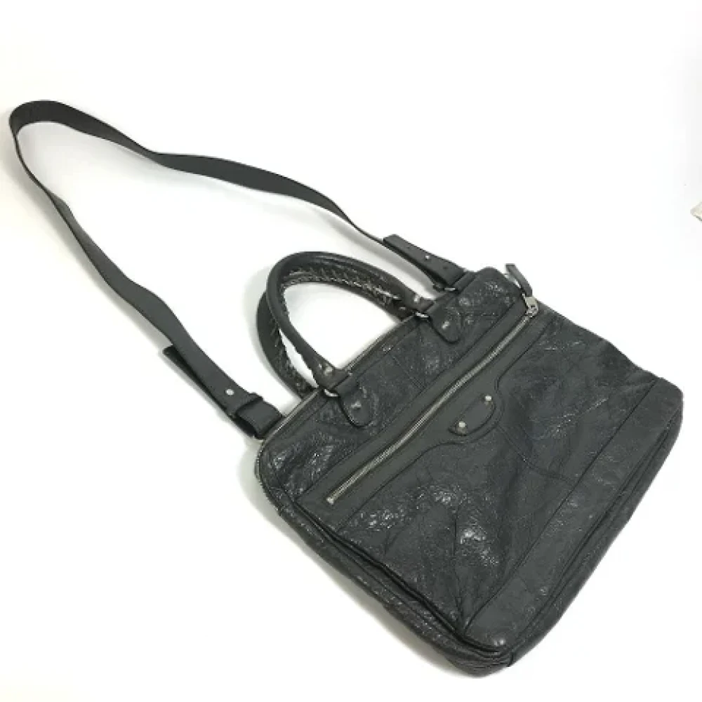 Balenciaga Vintage Pre-owned Leather balenciaga-bags Gray Dames