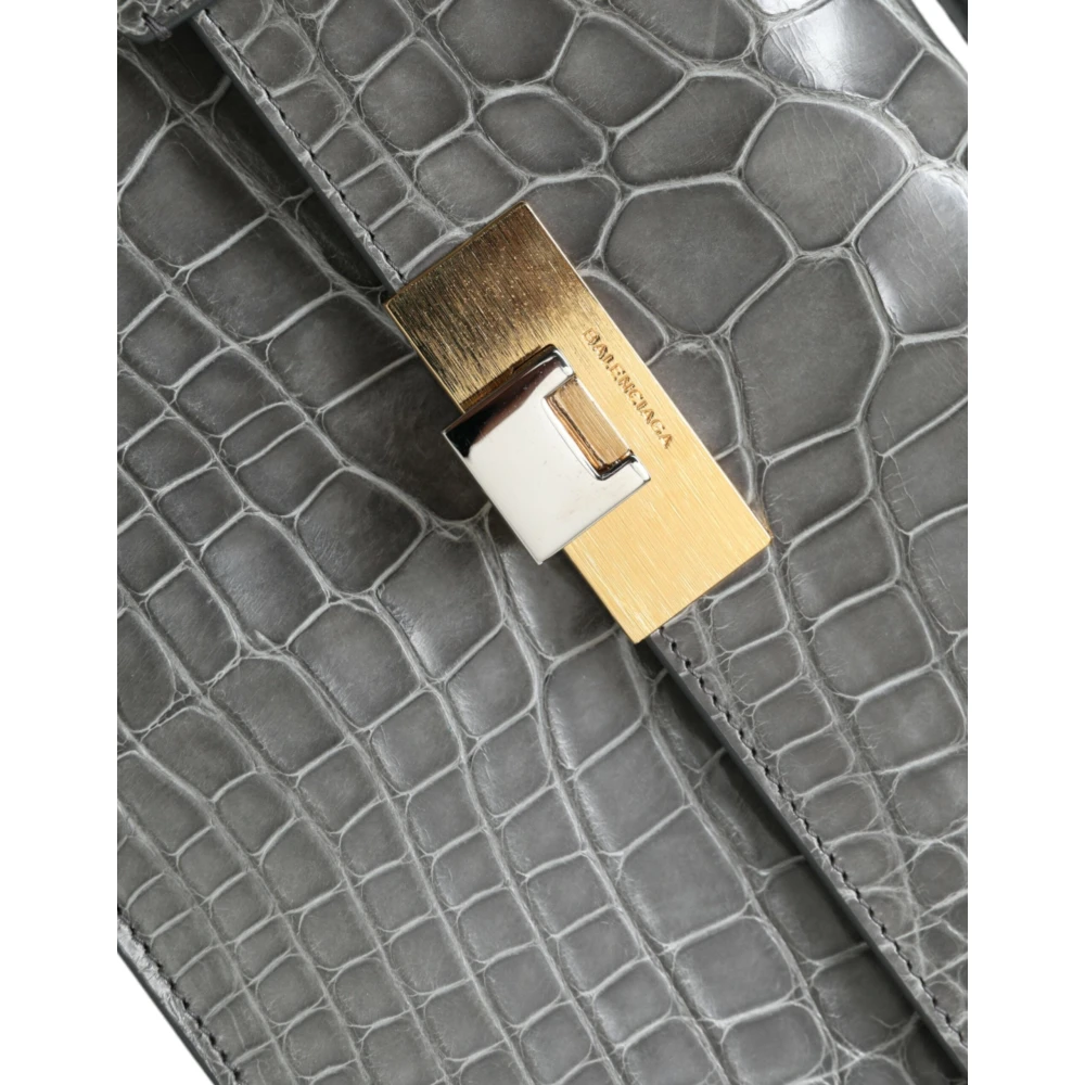 Balenciaga Exquise Alligatorleren Schoudertas Gray Dames