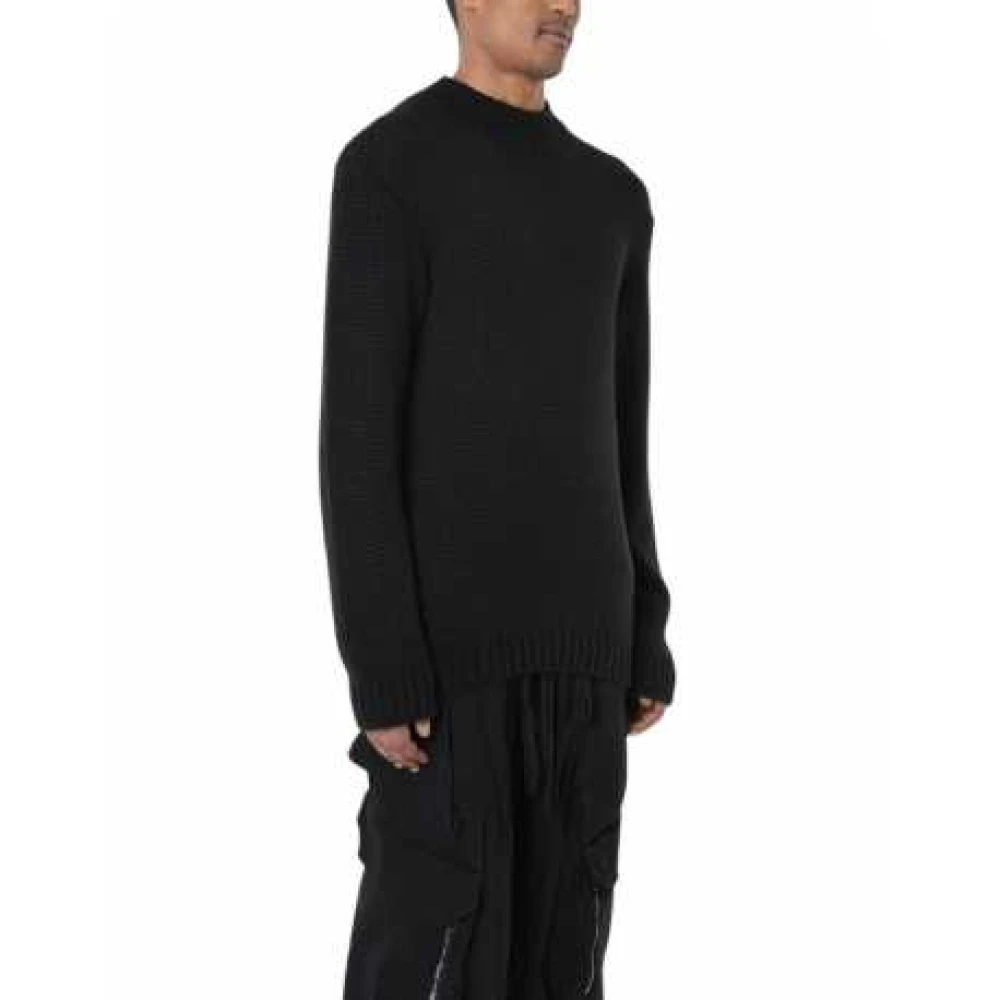 La Haine Inside Us Zwarte Geribbelde Trui Lm279 Black Heren