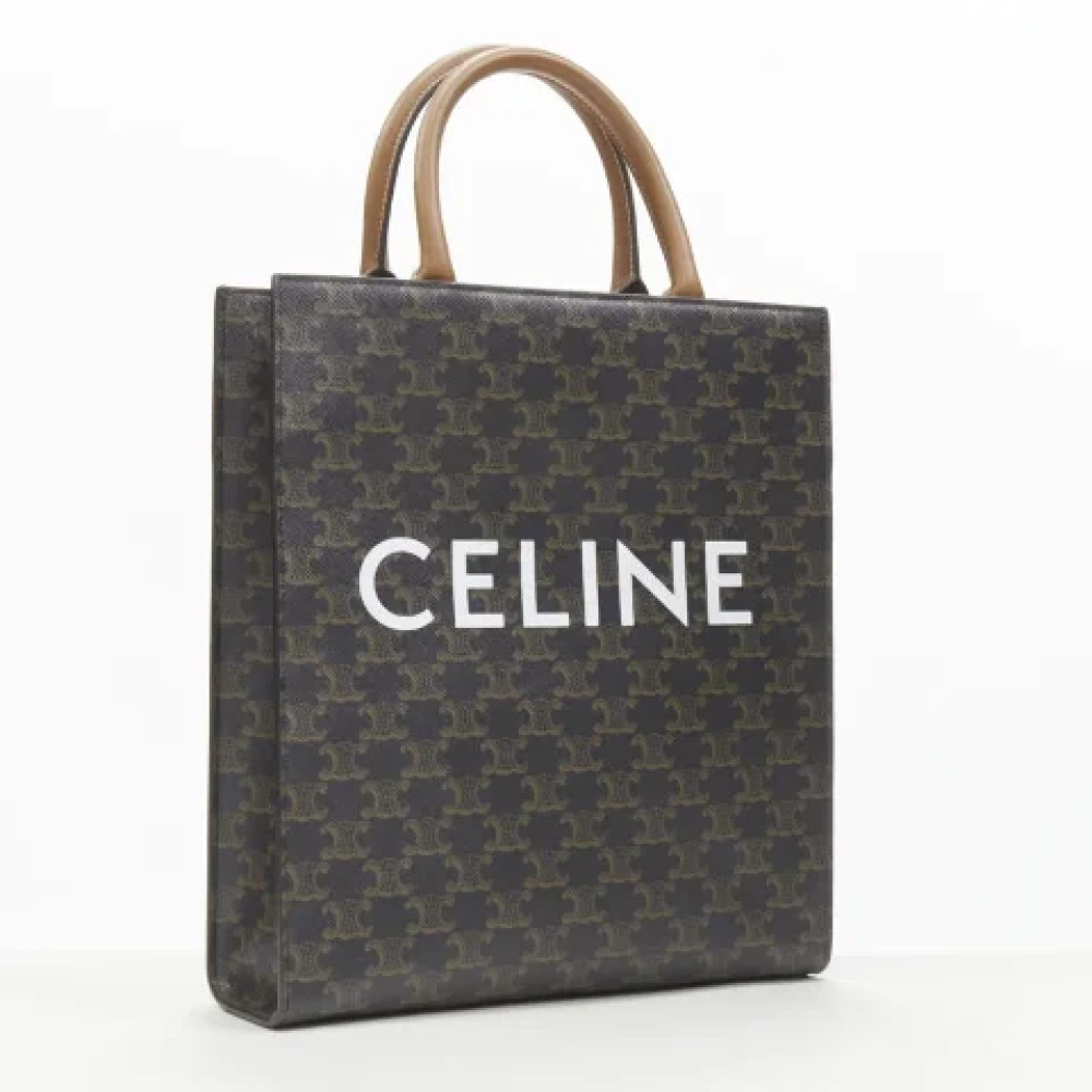 Celine Vintage Pre-owned Canvas handbags Brown Dames