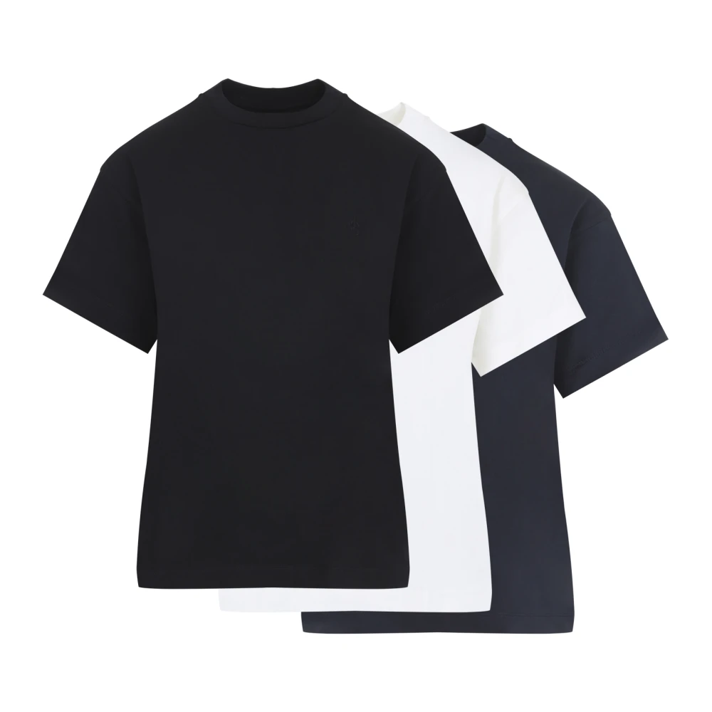 Jil Sander Vrouw Multicolor Tops Dames, Veelkleurig, Xs, Katoen, 3-Pack T-Shirt Set Met Korte Mouwen