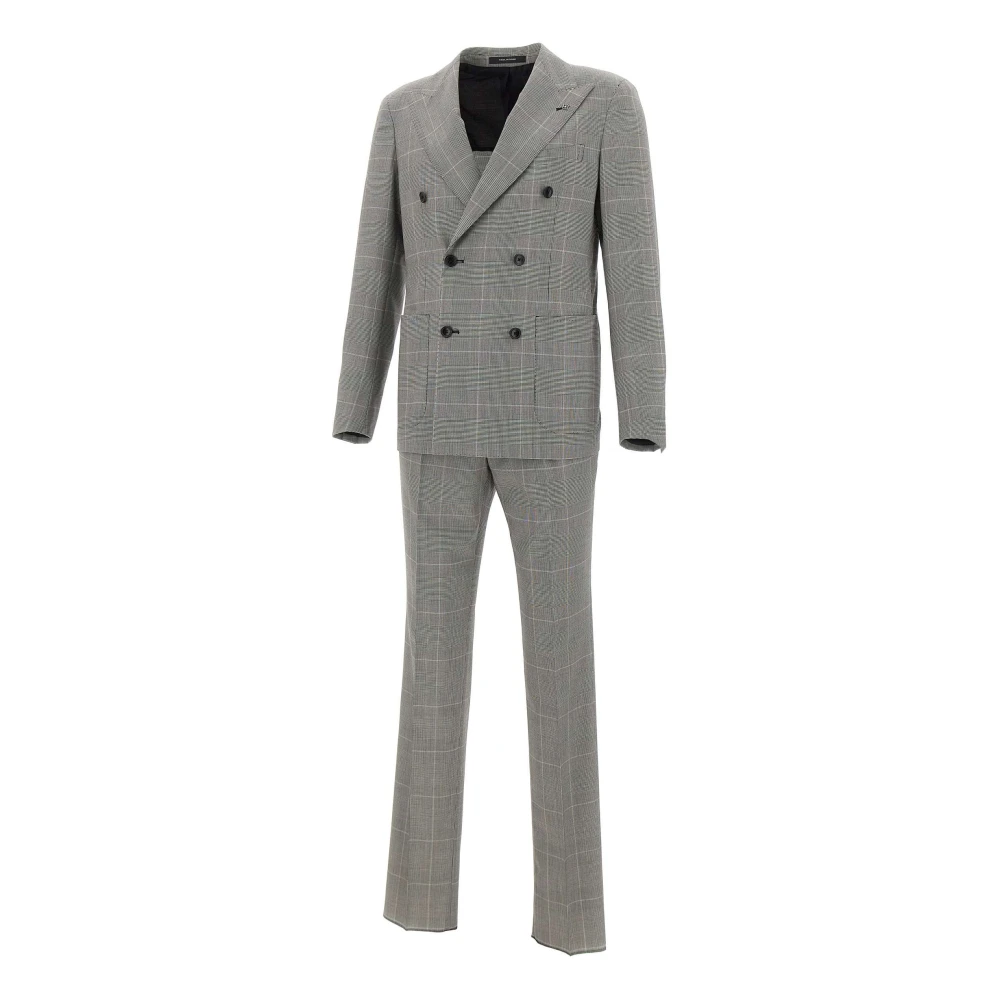 Tagliatore Men's Gray Double-Breasted Suit - Double Breasted Suits - Xl - Suits