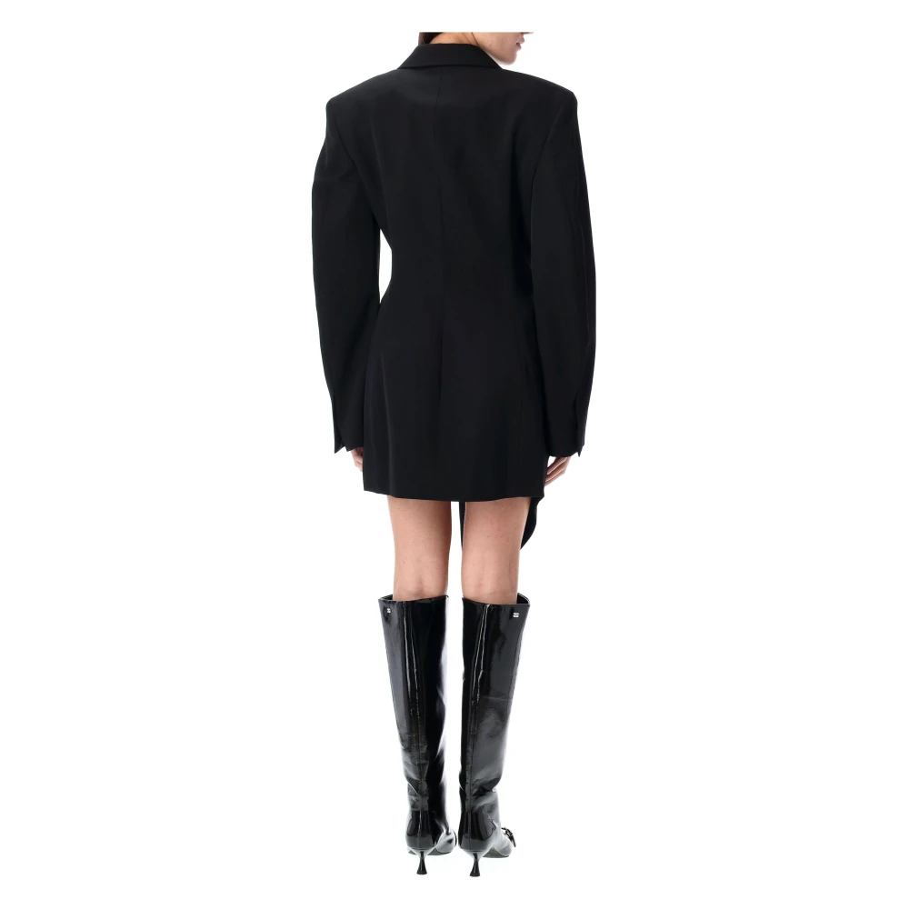 alexander wang Zwarte Asymmetrische Blazer Minijurk Black Dames