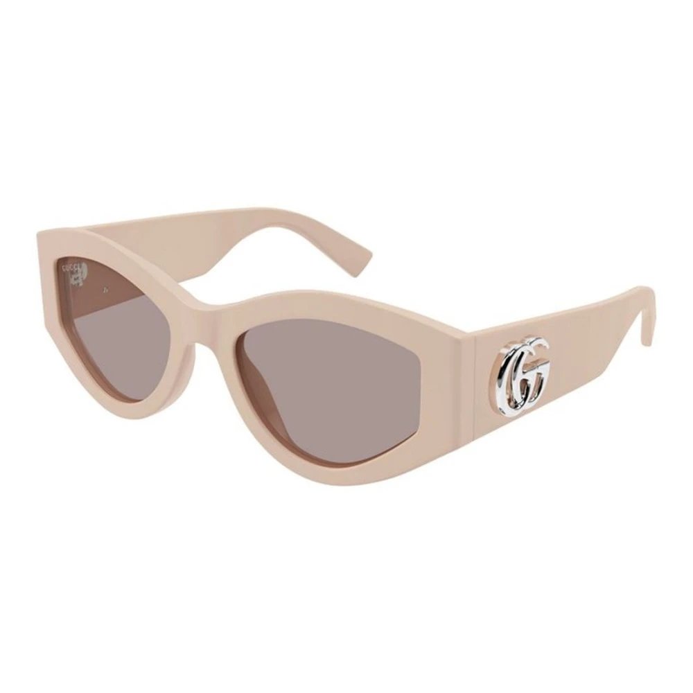 Gucci Women's Pink Oval Frame Sunglasses - Sunglasses - 53 Mm - Accessories