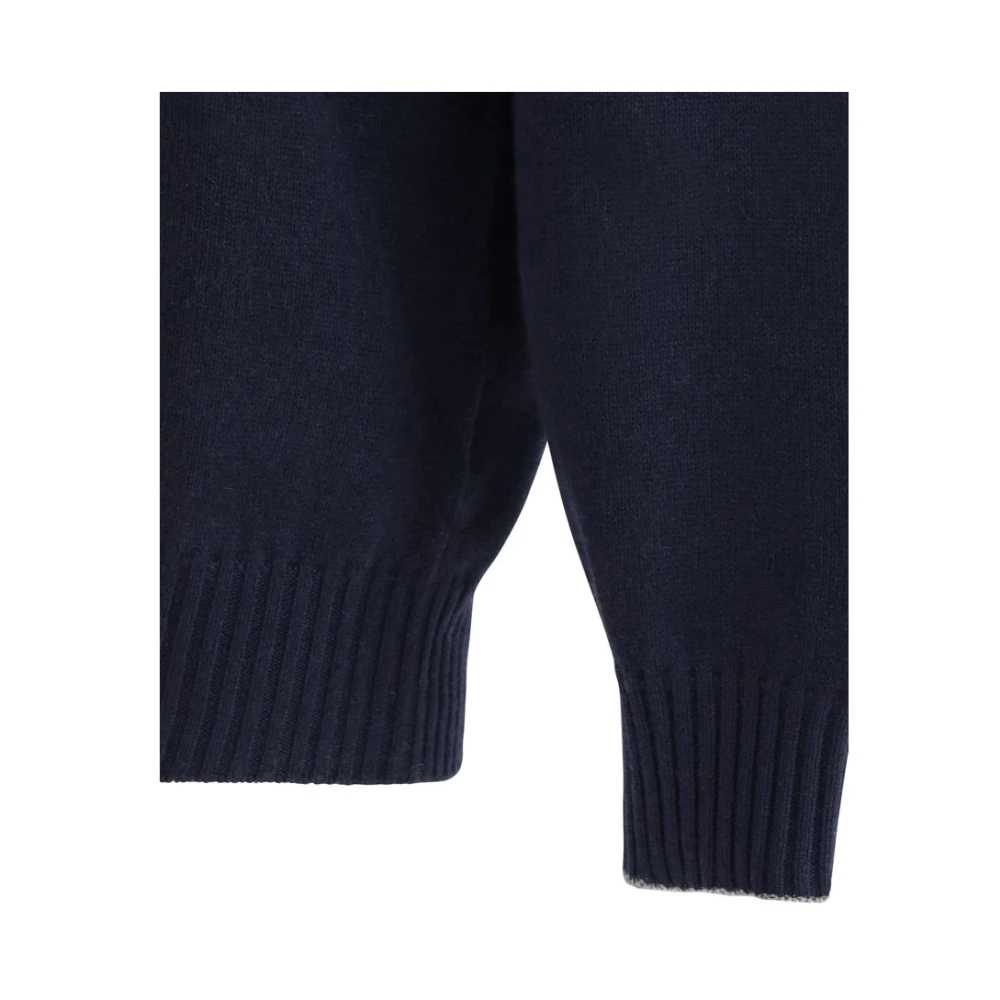 BRUNELLO CUCINELLI Kasjmier Coltrui Trui Blue Heren