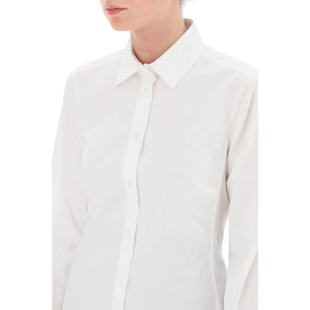 Dolce & Gabbana Slim-fit stretch poplin overhemd White Dames