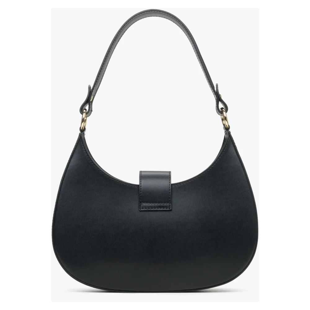 Estro Zwarte Baguette Handtas gemaakt van Italiaans Echt Leer Er00114779 Black Dames