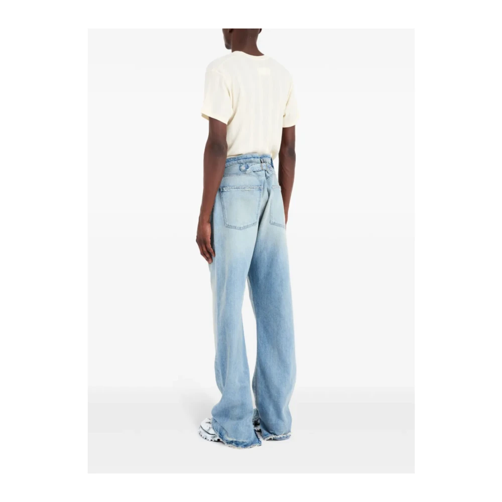 Maison Margiela Lichtblauwe broek met zakken Blue Heren