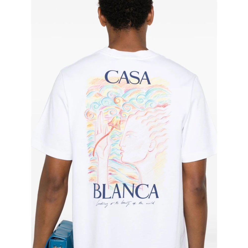 Casablanca Mushroom Goddess T-shirt White Heren