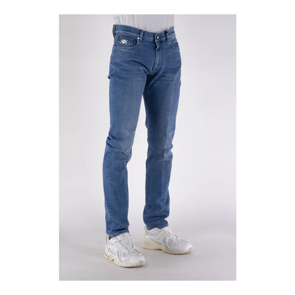 Versace Slim-fit Denim Jeans Blue Heren