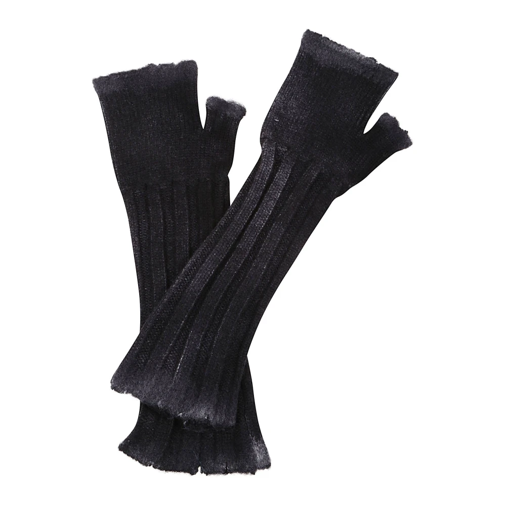 Avant Toi Zwarte Wol Kasjmier Handschoenen Made in Italy Black Dames