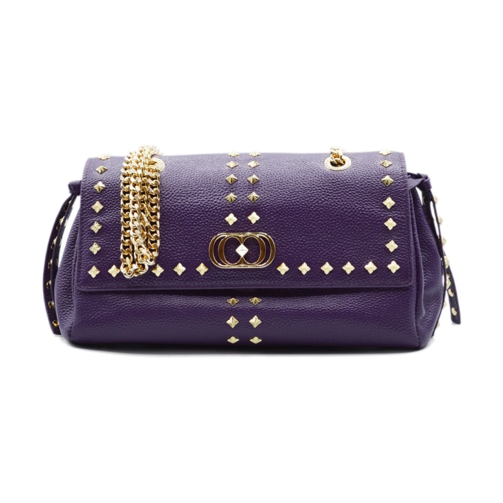 La Carrie Grote Schoudertas met Iconisch Logo Purple Dames