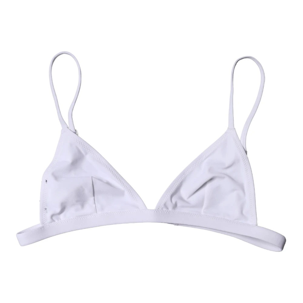 Dolce & Gabbana Women's White Triangle Bikini Top