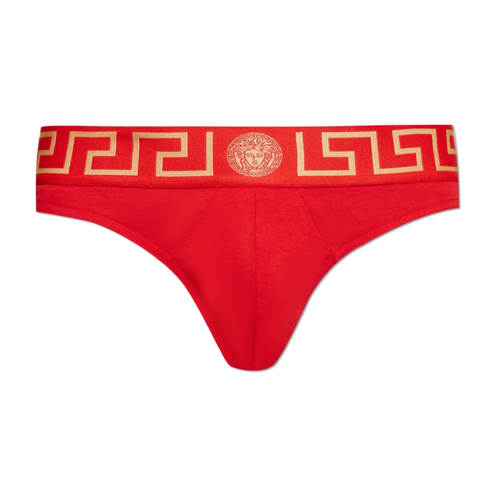 Versace Katoenen string Red Heren