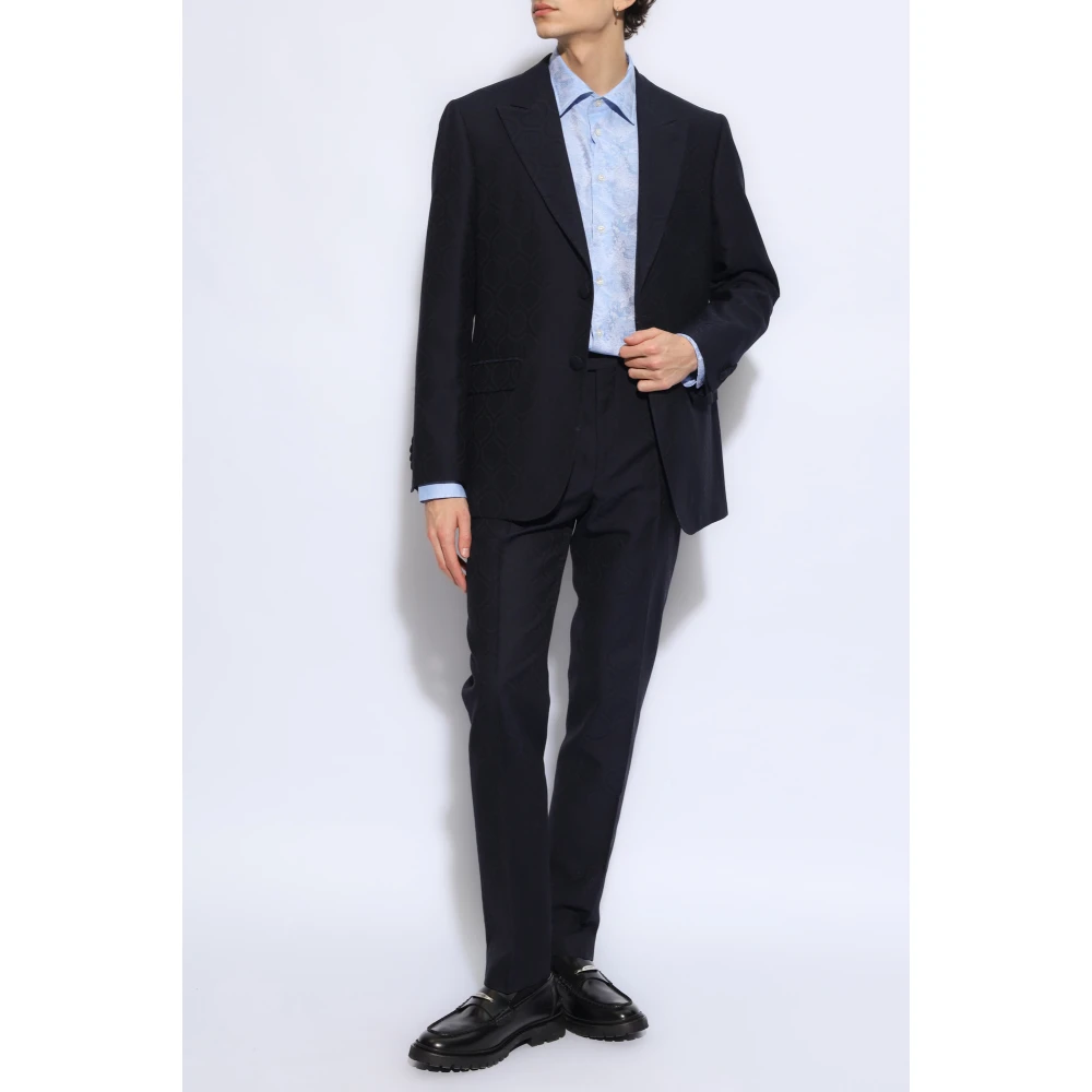 ETRO Geblokte blazer Black Heren