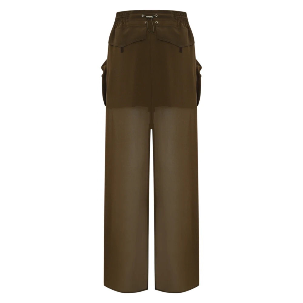 pinko Georgette Cargo Rok Green Dames
