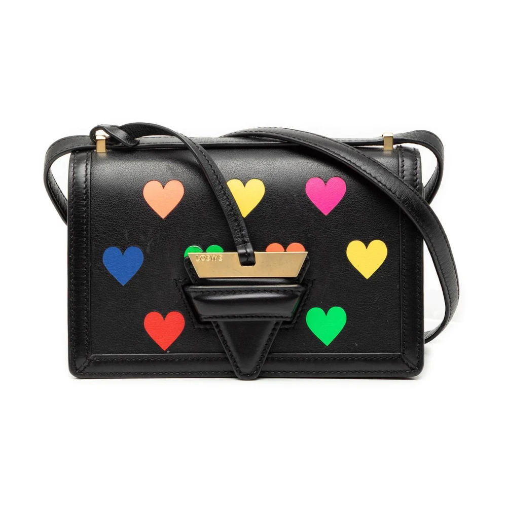 Loewe Pre-Owned Women's Black Vintage Cross Body Bags, One Size, Pre-Owned Leather Shoulder Bag