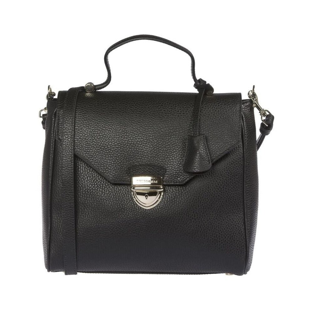 Trussardi Women Black outlet Leather Handbag