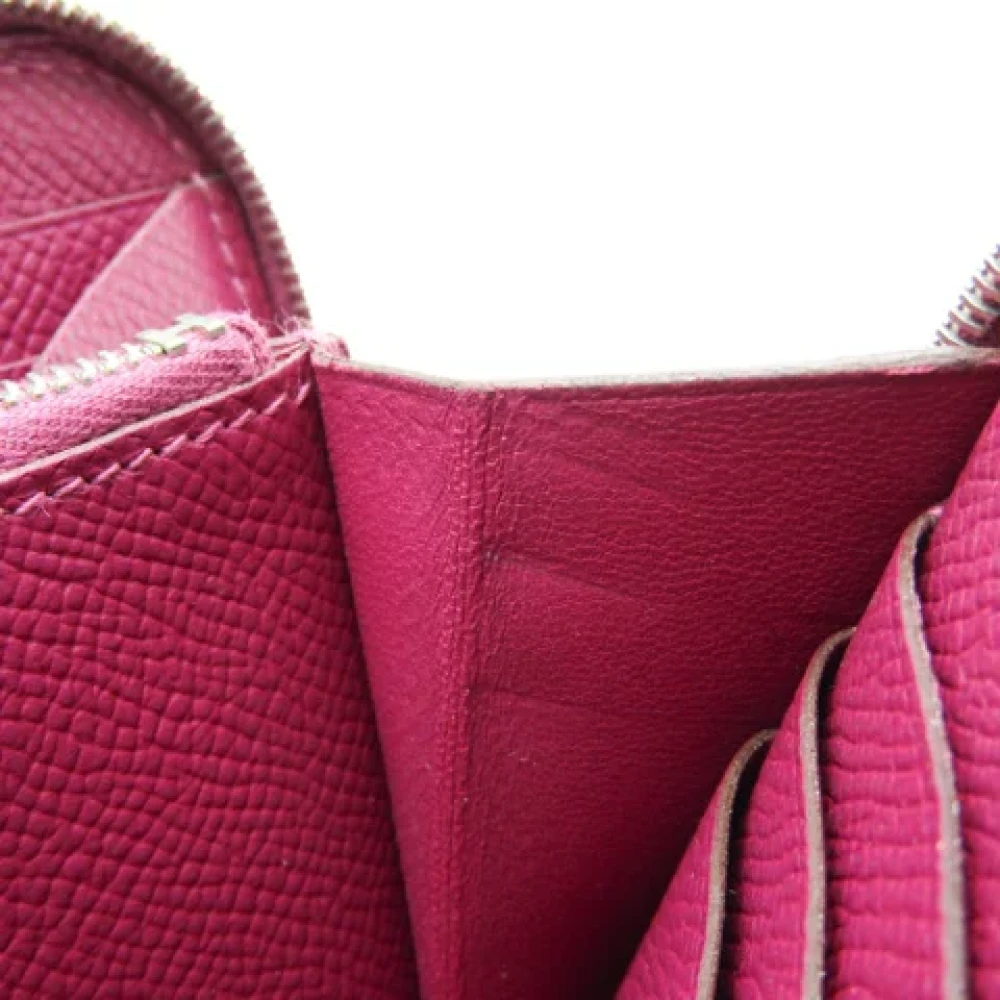 Hermès Vintage Pre-owned Leather wallets Purple Dames