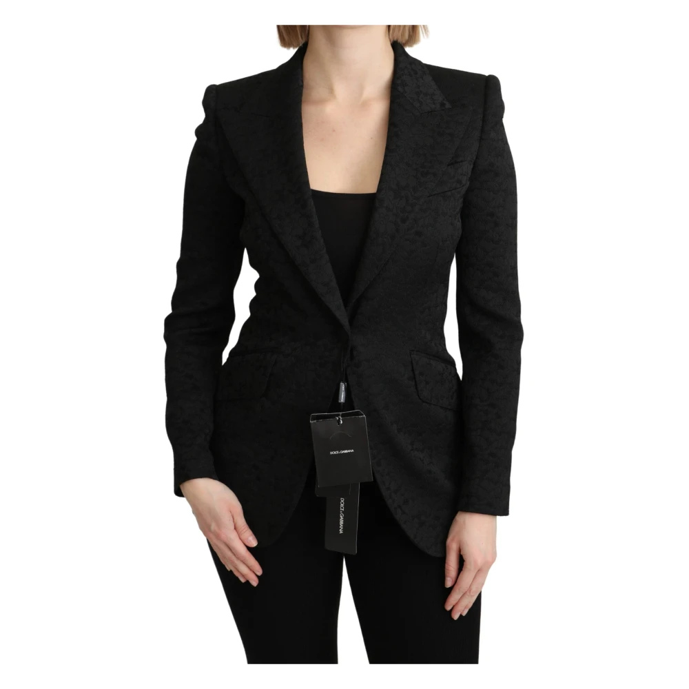 Dolce & Gabbana Black Blazers, Female, 2XS, Single Breasted Blazer
