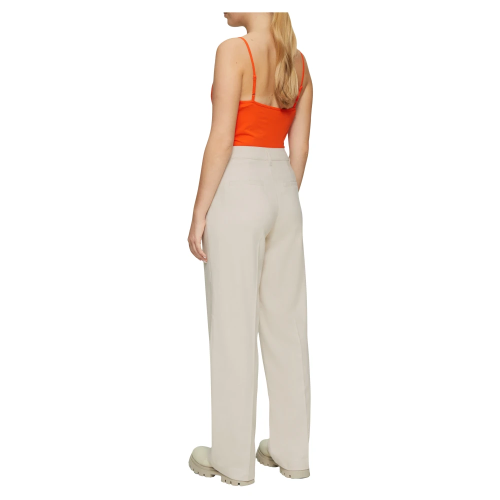 s.Oliver Wijde broek met plooien Beige Dames