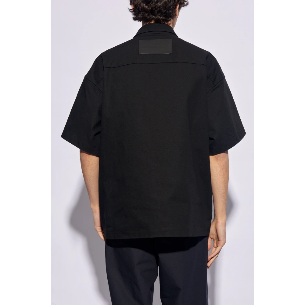 Jil Sander Shirt met logo Black Heren