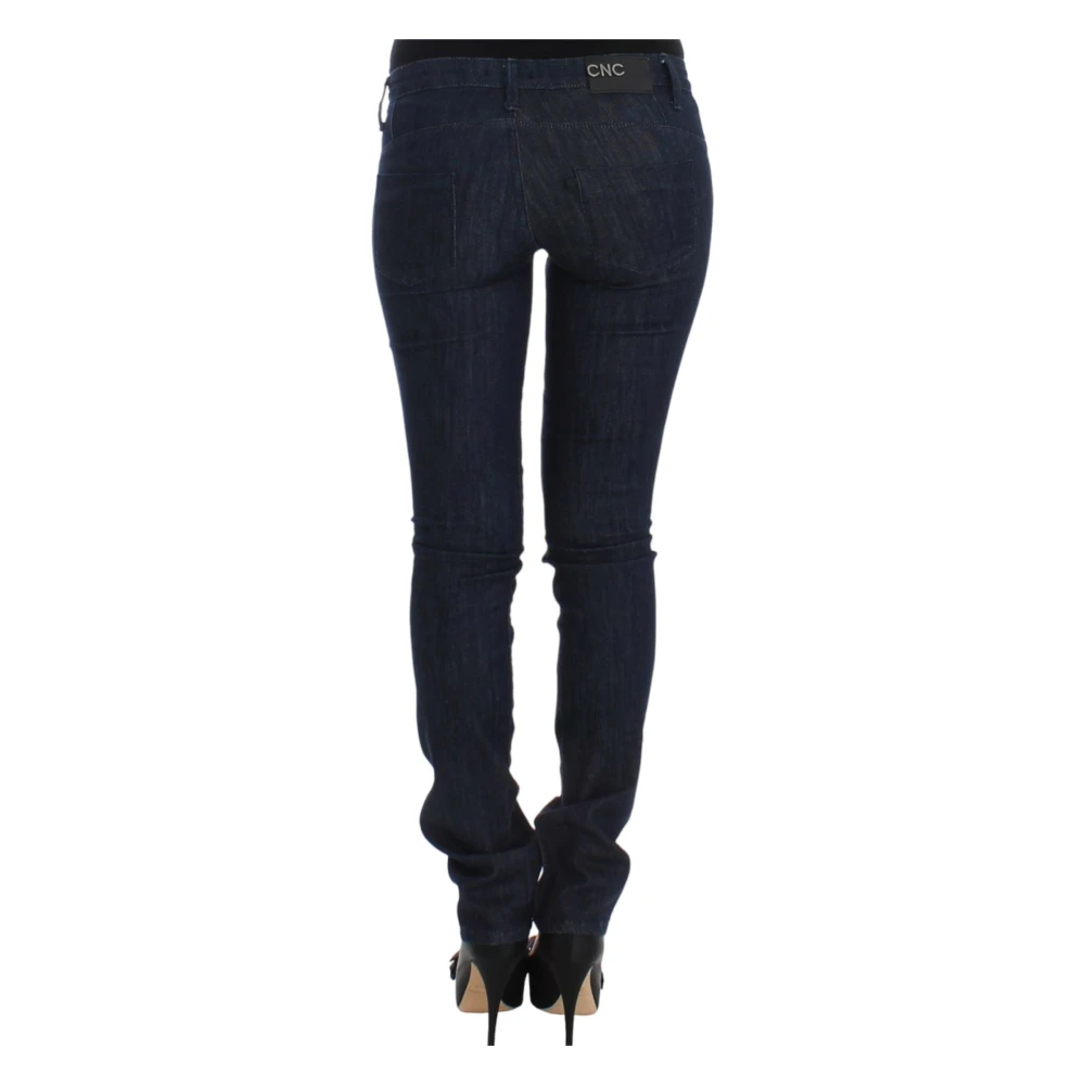 Costume National Donkerblauwe Skinny Leg Jeans Blue Dames