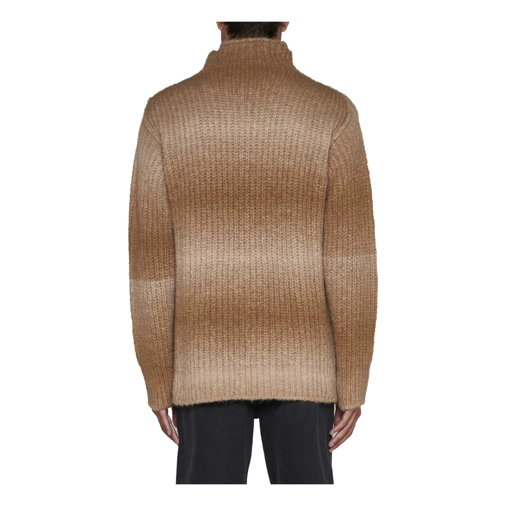 Roberto Collina Bruine Sweater Lupetto ML Brown Heren