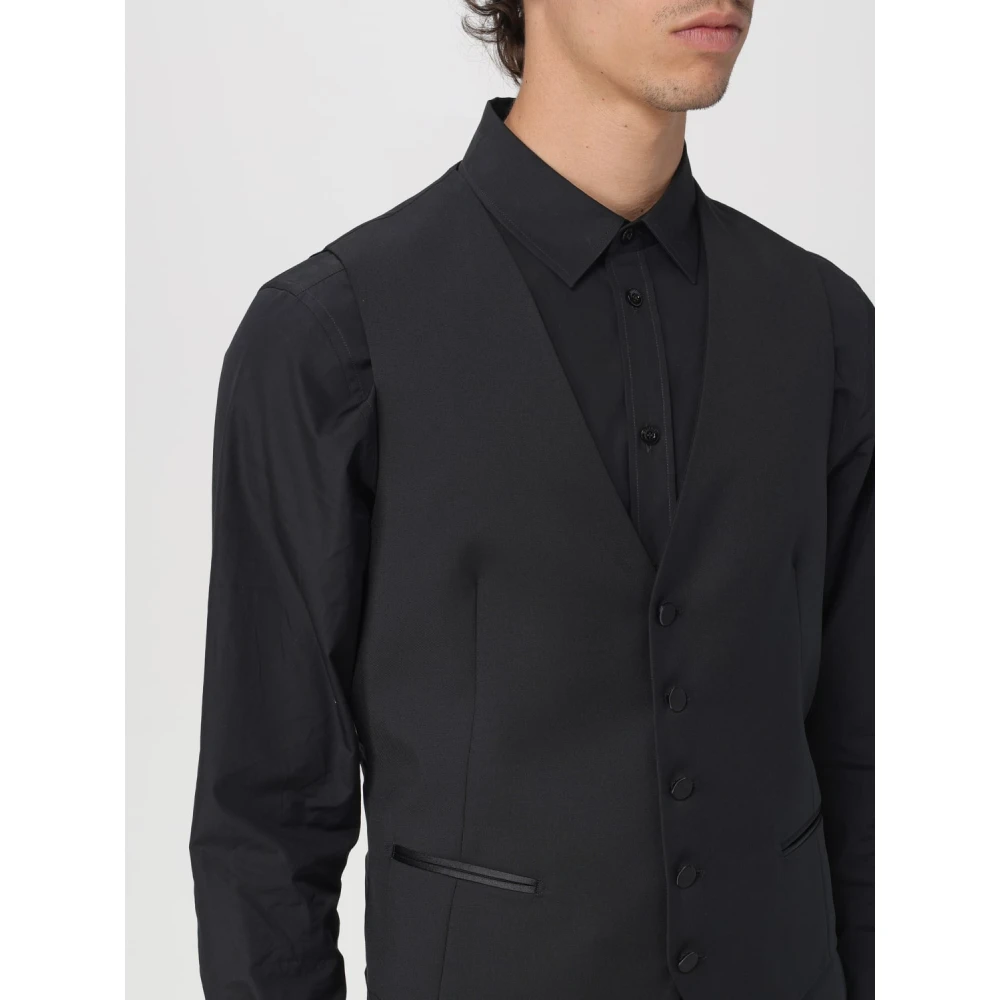 Tagliatore Single Breasted Suits Black Heren