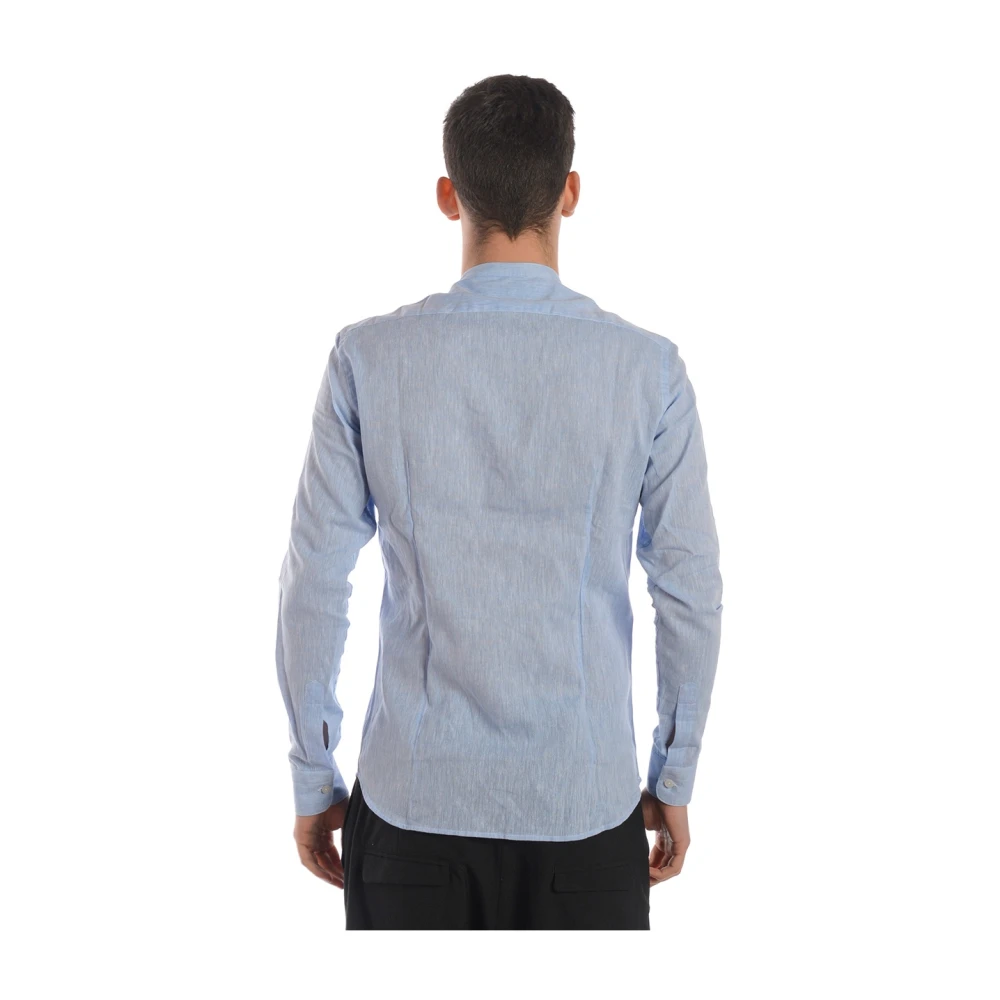 Daniele Alessandrini Koreaanse Stijl Shirt Blue Heren