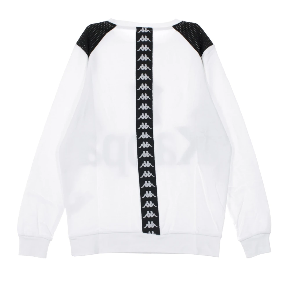Kappa Heren Crewneck Sweatshirt Wit Zwart White Heren