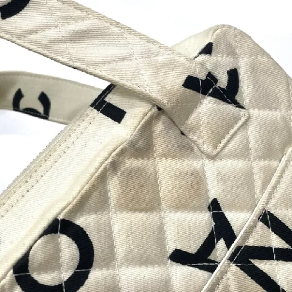 Chanel Vintage Pre-owned Cotton chanel-bags Beige Dames