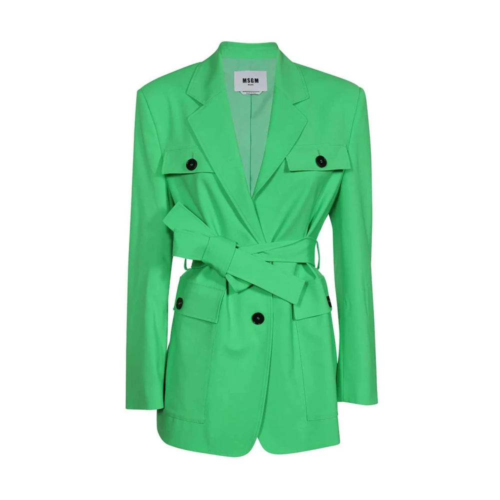 Msgm - Jackets > Blazers - Green - Msgm - Modalova