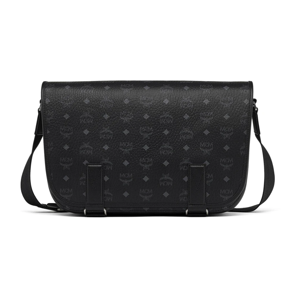 MCM Aren Messenger Tas in Visetos Black Dames
