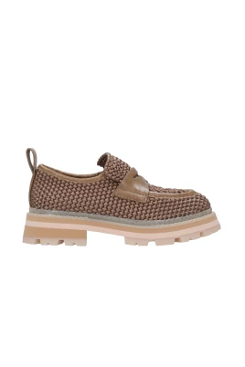 Beige Läder Slip-on Sandaler