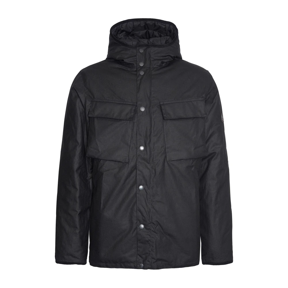 Barbour Longwell Vaxad Jacka Black, Herr