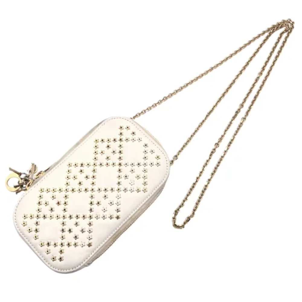 Dior Vintage Pre-owned Leather dior-bags White Dames