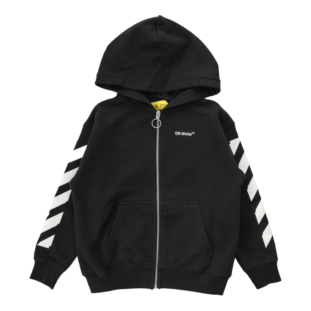 Off White Barn Pilar Hoodie Dragkedja Black, Pojke