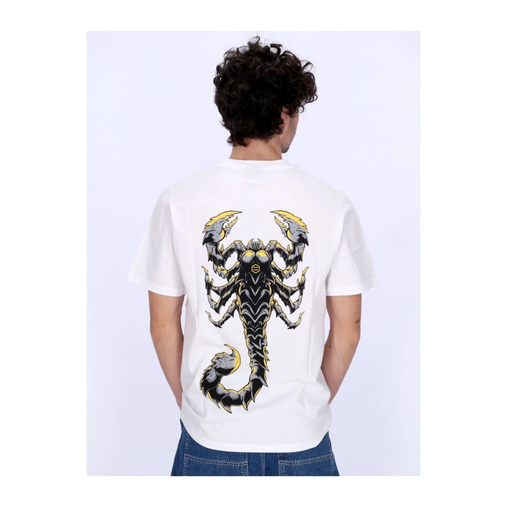 Dolly Noire Scorpion Tee Wit Heren T-shirt White Heren